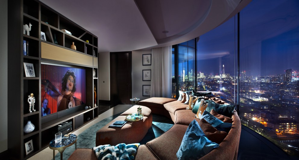 Corniche Penthouse C | Cinema room | Interior Designers